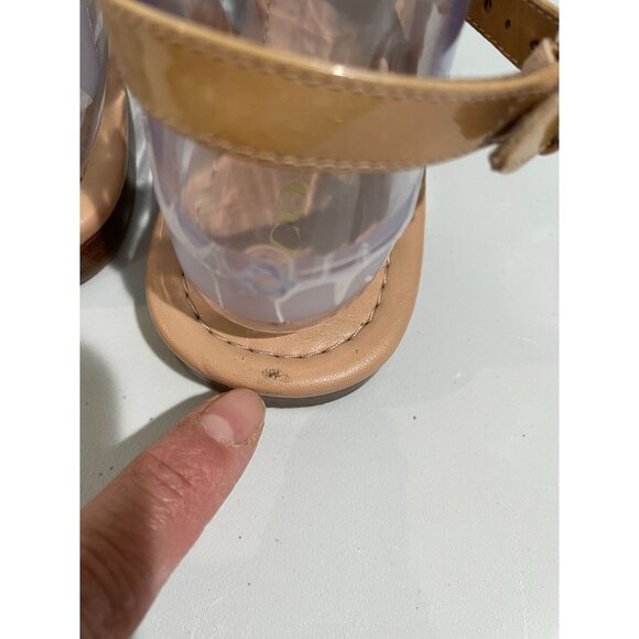 Coach Womens Tan Leather Thong Sandals With Buckle Detail 7B - Picture 11 of 16